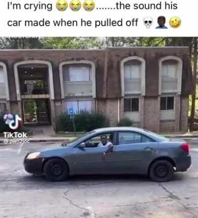 i know his car is running off of double A batteries☠️