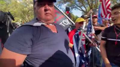 Trump supporter rants repeatedly about being "triggered" in Florida