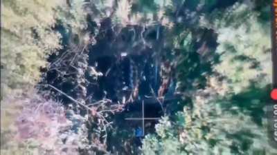 Video of Belarusian Regiment of volunteers in Ukraine destroying Russian transport and dugouts. Taken from their telegram channel. August 2024, locations unknown. 