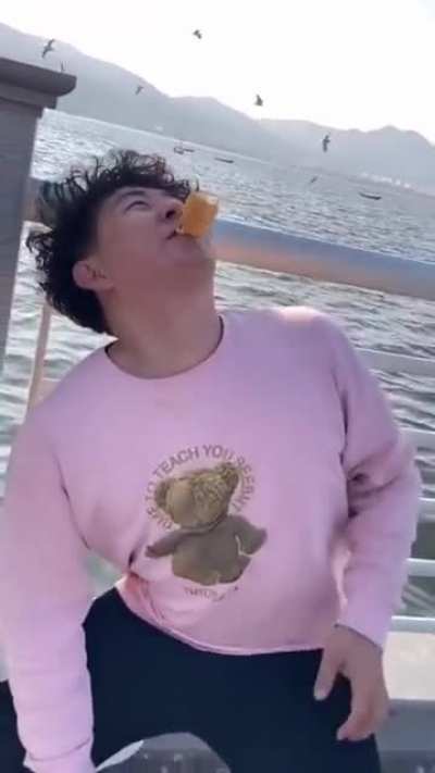 Eating some bread
