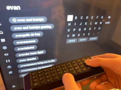 My stupid remote has a keyboard on the back but the spacebar just types out "spacebar"