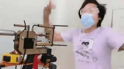 My man invented &ldquo;The Karenator&rdquo;. A machine to blast masks onto mask-less people.