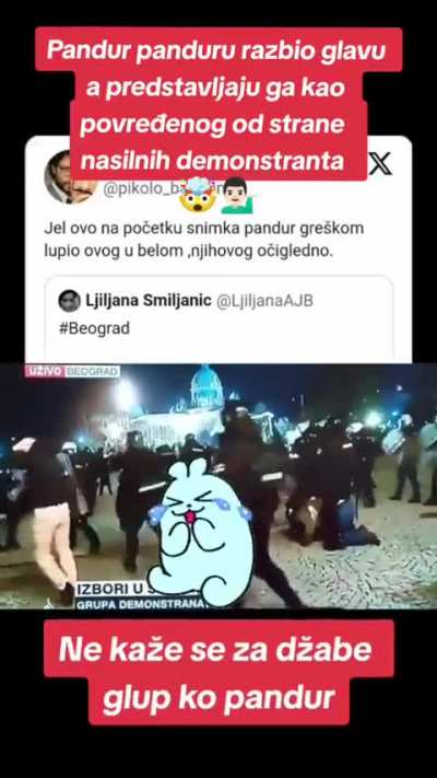 Gašić posetio policajca pretučenog od strane divljih demonstranata