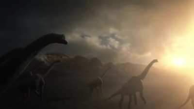 Haach...Haato... wipes out the dinosaurs (colorized)