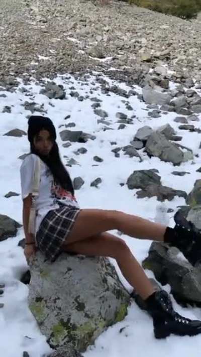 So hot that melts the snow