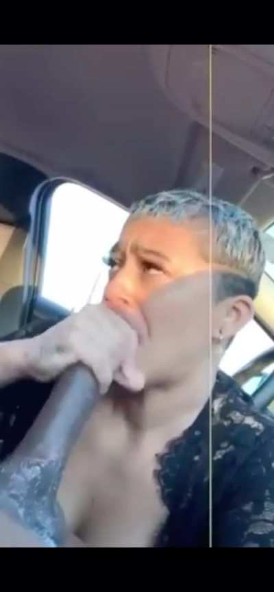 She pulls the nut out 💦