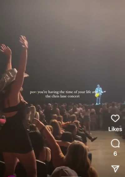 Main character at a concert.