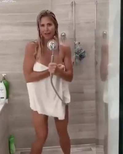 Torrie having shower 