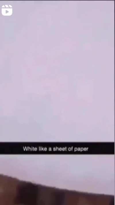 White like a sheet of paper