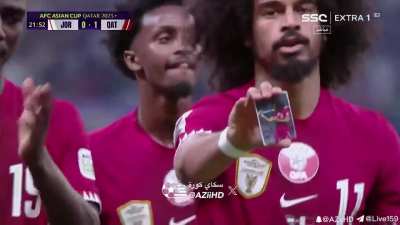 Comemora&ccedil;&atilde;o no jogo entre Jord&acirc;nia x Catar