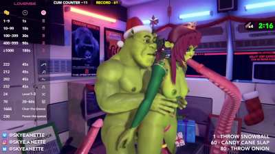 Streamer gets doubled teamed by tentacles and...Shrek?