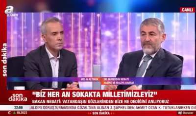 Nebati: Yabancı bir bakanla konuşuyordum, bana enflasyonumuzun y&uuml;ksekliğinden bahsetti. Ona "ben bu enflasyonla sokağa &ccedil;ıkabiliyorum, siz %10'la &ccedil;ıkamıyorsunuz" dedim