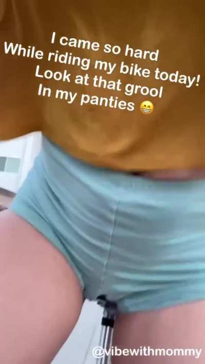 I’ve decided to leave my man for my bike.. look what it does to me.. yes that’s real GROOL! [f] milf
