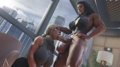 Power Girl & Futa Wonder Woman (Amazonium) [DC]