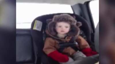 Dad gives tired son permission to go to sleep