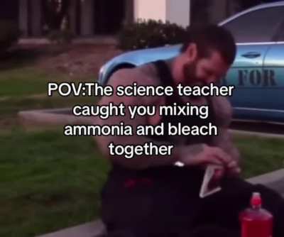 Moldy chemical weapon manufacturing in the back of the class