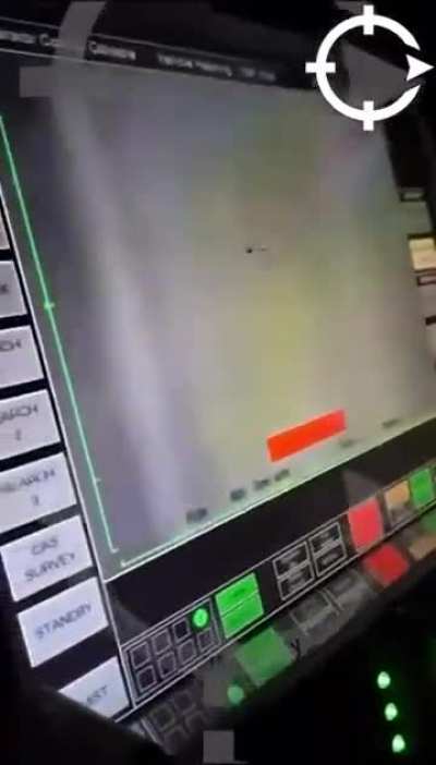Ukrainian footage from inside a British donated "Stormer" air defense system shooting down a Russian UAV.