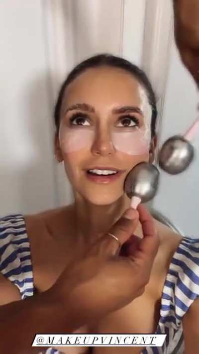 balls on her face