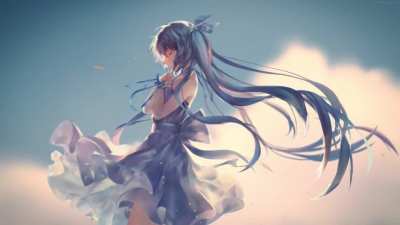 Pretty Miku Making A Wish [1920×1080]