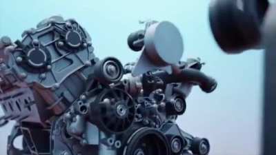 All the parts that go into a V8 engine