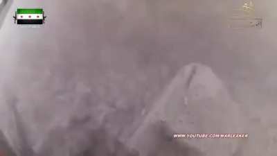 Syria War 2017 - GoPro From Syrian Rebels Taking Heavy Fire &amp;amp; Casualties In Urban Combat In Daraa