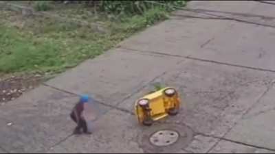 Didn't even try to stop or avoid him.
