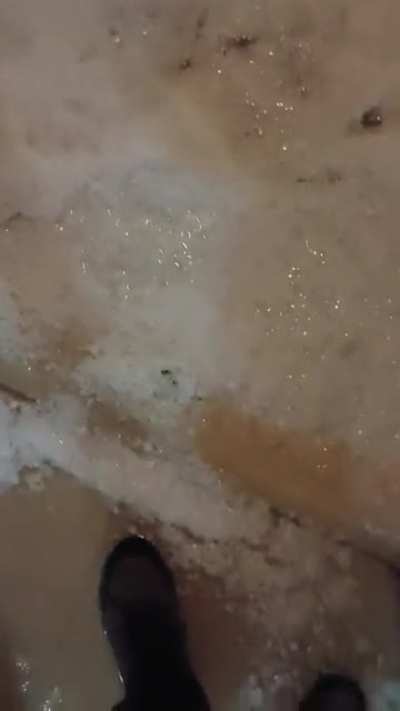 I've never seen this much hail stack up in one place.