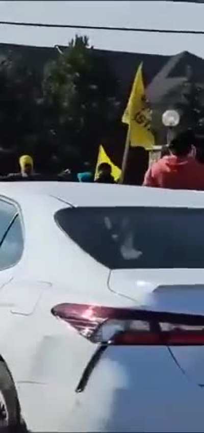 Western(American) sponsored Khalistani Sikhs go brutal. Now physically Attacking Hindu temples and Hindus for celebrating Diwali. Meanwhile Canadian Police is also assaulting Hindus.