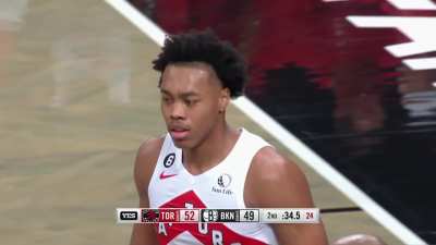 [Highlight] Scottie Barnes gets a bit too literal with his up and under