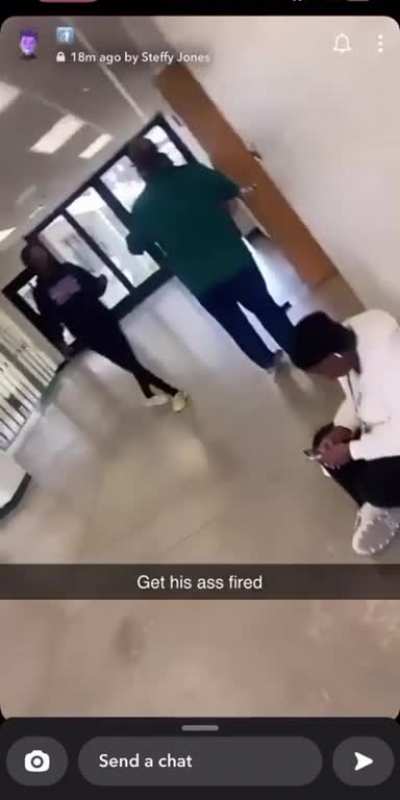 In a school, yikes...