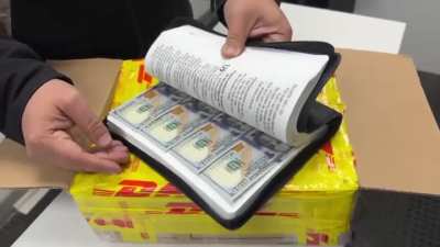 Incautan en la aduana de Argentina casi 17 mil dólares ocultos en biblias con destino a Estados Unidos