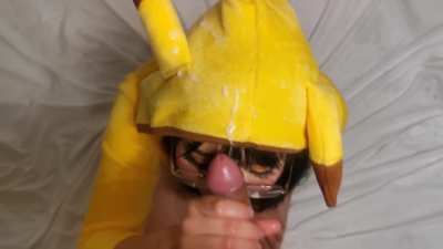 (Pokémon pikachu cosplay) pika pika pikacumshots 💦