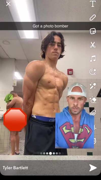 MC takes pictures of himself in a gym change room while other people are changing. I hope the MC gets sued. This is a clear violation of the other member's privacy.