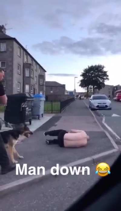 He did say to stay down