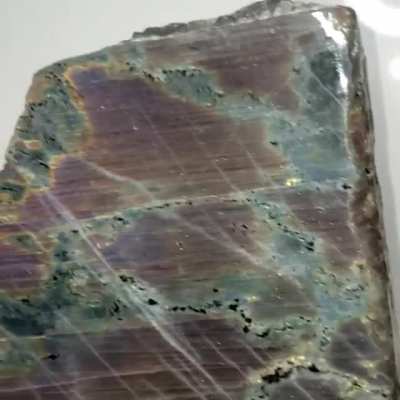 Purple Labradorite, multiple flash angles