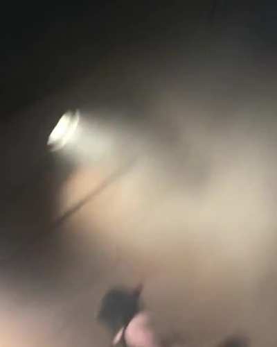 Portland police teargassing peaceful protesters.