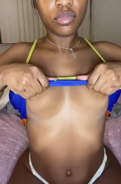 I want you to cum to my perky tits
