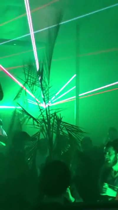 King Palm balling out front row @ underground warehouse rave