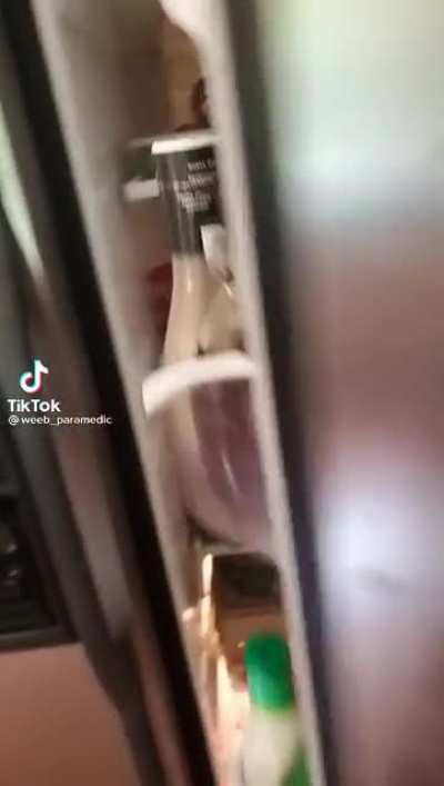 How do you get a koneko down from the frigerator?