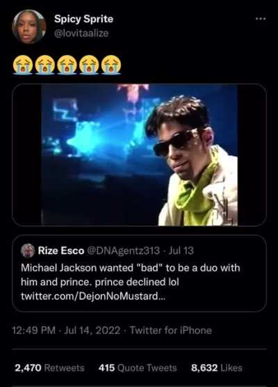 Prince: &ldquo;AYOOO&rdquo;