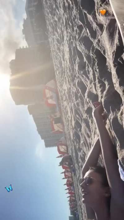 Laying on the beach