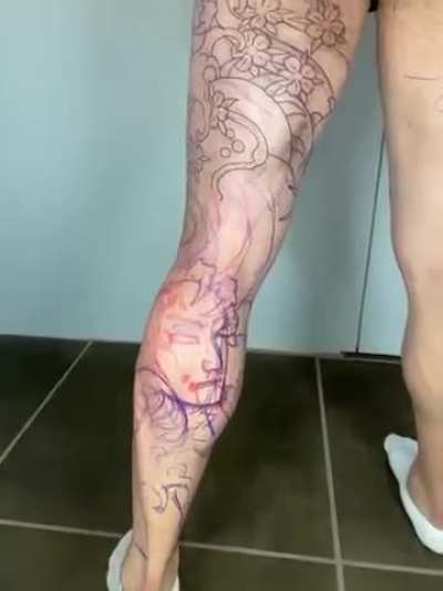3&ordm; Session of My Munewari Bodysuit Project with @fabiocastilho.tattoo (based in Porto, Portugal).