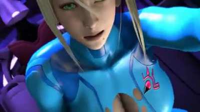 Samus measuring her cock. (Stalkek)