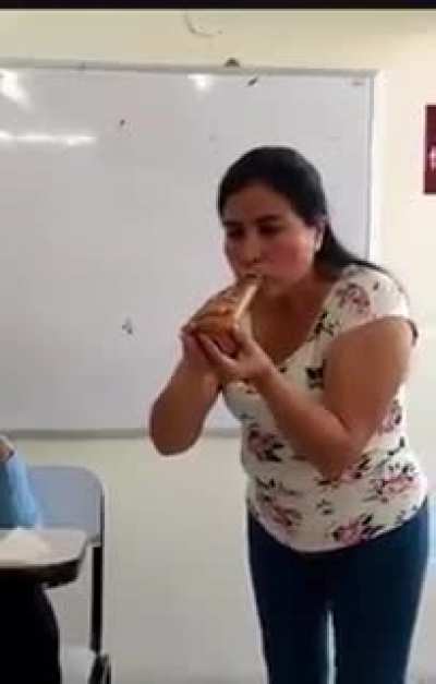 class is impressed with the sex ed teacher's skills