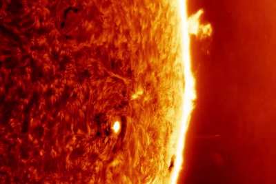 A time-lapse video of the sun I captured from my backyard using a refractor telescope and h-alpha filter