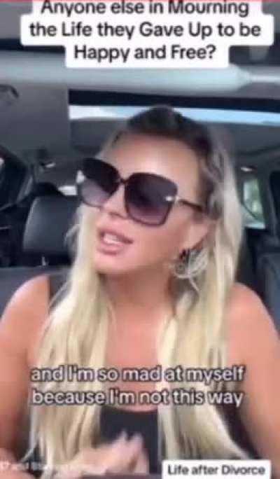 She got married and was a stay at home mom for 23 years and her husband became a millionaire, but she got a divorce because she was unhappy and fell for the BS trap of listening to her &ldquo;Friends&rdquo; that probably laugh at her behind her back and call her an i