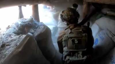 First person view of a Brazilian volunteer fighting for Ukraine in the Serebryansky forest