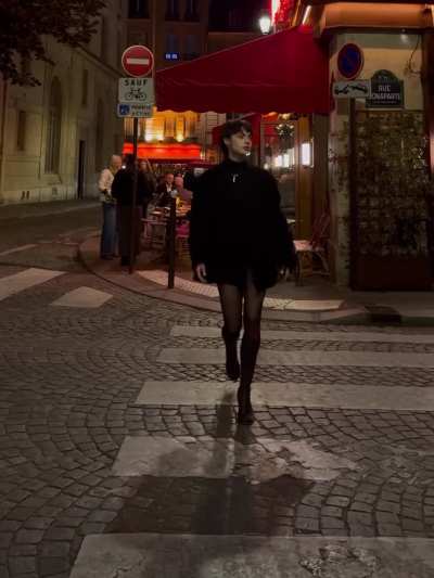 Long Legs at Night in Paris