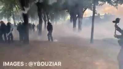 After nearly 100 weeks of using tear gas non-stop, fascists still haven't figured out what "wind" is - Paris, France - 16-06-20