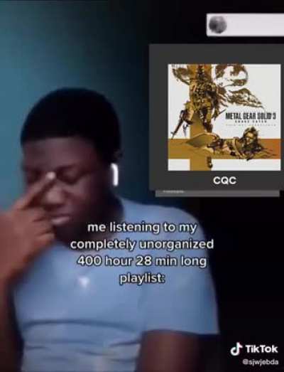 Listening to a Metal Gear Solid playlist